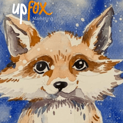 Gemaltes Bild von einem Fuchs für die Homepage von Upfox Marketing symbolisch für strategischen Text